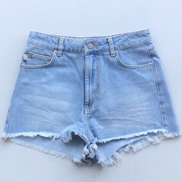 Fiorucci Tara short angel patch denim cutoff raw hem jean shorts - Picture 2 of 16